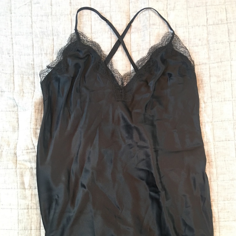 Victoria’s Secret Black Satin Babydoll - NWT